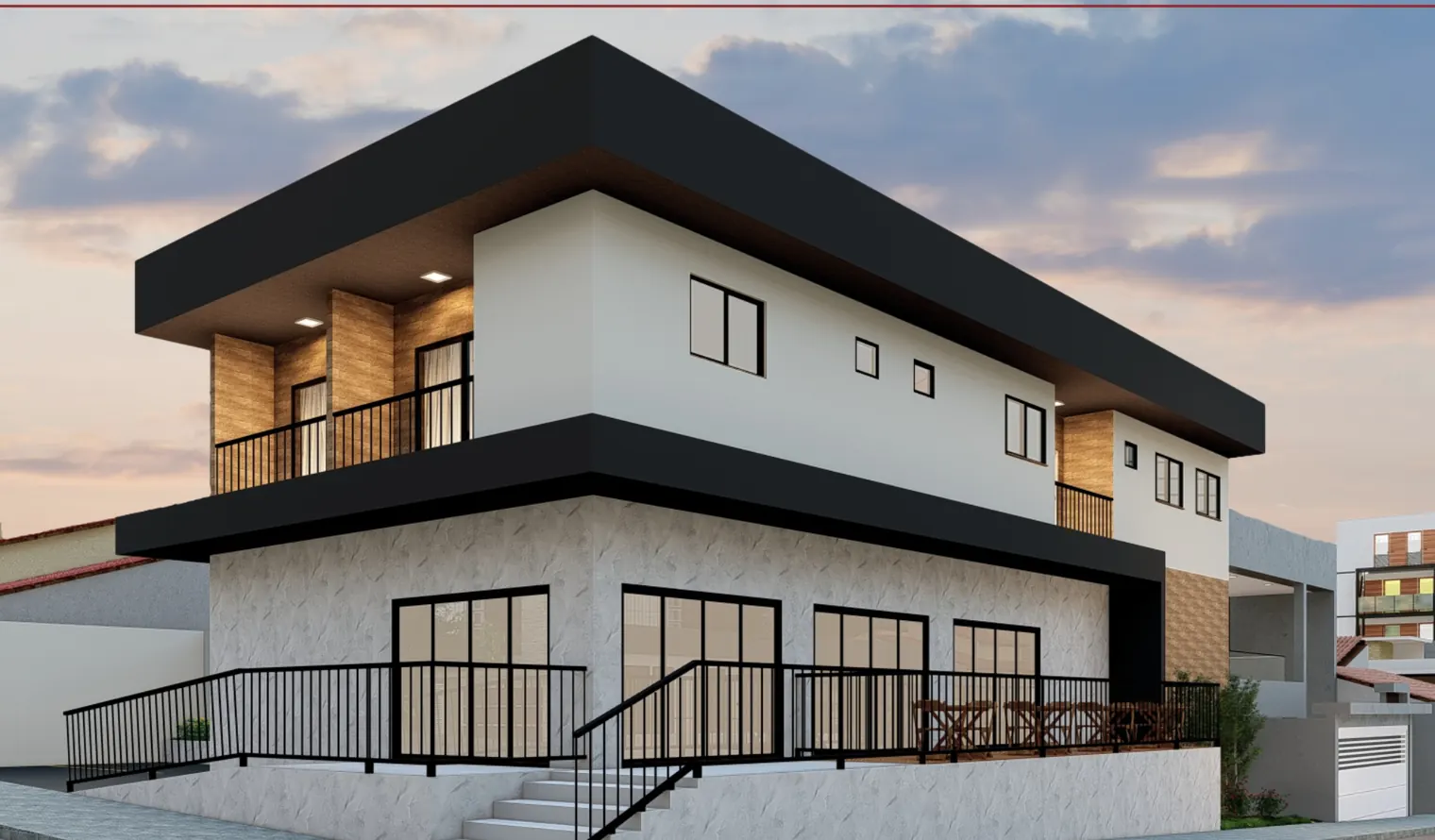 Projeto arquitetônico residencial multifamiliar e comercial